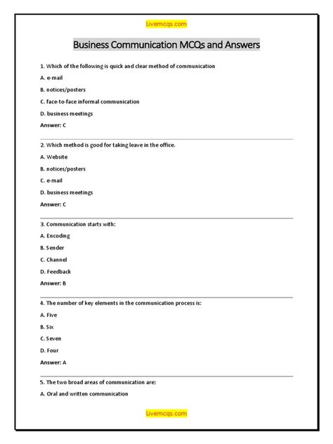 business communication quizlet|business communication mcq with answers.